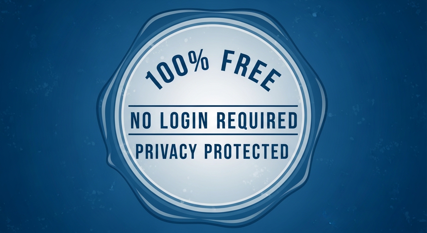 Trust badge for free online age calculator with no login and data privacy